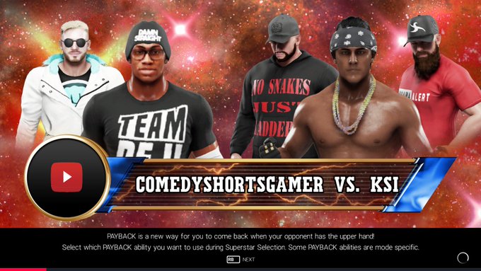 Got @ksiolajidebt with @keemstar and @randolphuk by his side vs @deji with @pewdiepie by his side at<a class="tags" target="_blank" title="On Twitter" href="/?out=eyJ0eXAiOiJKV1QiLCJhbGciOiJIUzUxMiJ9.eyJpYXQiOjE3MjYzODQ1NDQsImlzcyI6InR3cG9ybnN0YXJzLmNvbSIsIm5iZiI6MTcyNjM4NDU0NCwiZXhwIjoxNzU3OTIwNTQ0LCJyZWRpcmVjdF91cmwiOiJodHRwczovL3R3aXR0ZXIuY29tL2tzaW9sYWppZGVidCJ9.DfHXFqFtRMYhiT6El8HwC8VFG33R6wOfUFfn51OpH9LaHX91NtAlyWwclzTRUcT0A3Po4HXwFWAXuIrcPTni-Q">@ksiolajidebt</a><a class="tags" target="_blank" title="On Twitter" href="/?out=eyJ0eXAiOiJKV1QiLCJhbGciOiJIUzUxMiJ9.eyJpYXQiOjE3MjYzODQ1NDQsImlzcyI6InR3cG9ybnN0YXJzLmNvbSIsIm5iZiI6MTcyNjM4NDU0NCwiZXhwIjoxNzU3OTIwNTQ0LCJyZWRpcmVjdF91cmwiOiJodHRwczovL3R3aXR0ZXIuY29tL2tlZW1zdGFyIn0.qV7OB3_pK5LjX8Pk8k8EYBOhWCRsQ-Iyf4GpbbJJB_YIUhQWkbhCCQS9mMXKSrJGQCf8CvdjC9mWqYHloibBig">@keemstar</a><a class="tags" target="_blank" title="On Twitter" href="/?out=eyJ0eXAiOiJKV1QiLCJhbGciOiJIUzUxMiJ9.eyJpYXQiOjE3MjYzODQ1NDQsImlzcyI6InR3cG9ybnN0YXJzLmNvbSIsIm5iZiI6MTcyNjM4NDU0NCwiZXhwIjoxNzU3OTIwNTQ0LCJyZWRpcmVjdF91cmwiOiJodHRwczovL3R3aXR0ZXIuY29tL3JhbmRvbHBodWsifQ.txEue2YE7qb7peprhrq5OfUjDaDc_SmscqntDtFolmwAXy2FPa23H73jgGtRydhfOIoqhcStqZ3Jc0njGHvR5A">@randolphuk</a><a href="/tag/wwe2k19"class="tags"><span>#wwe2k19</span></a>