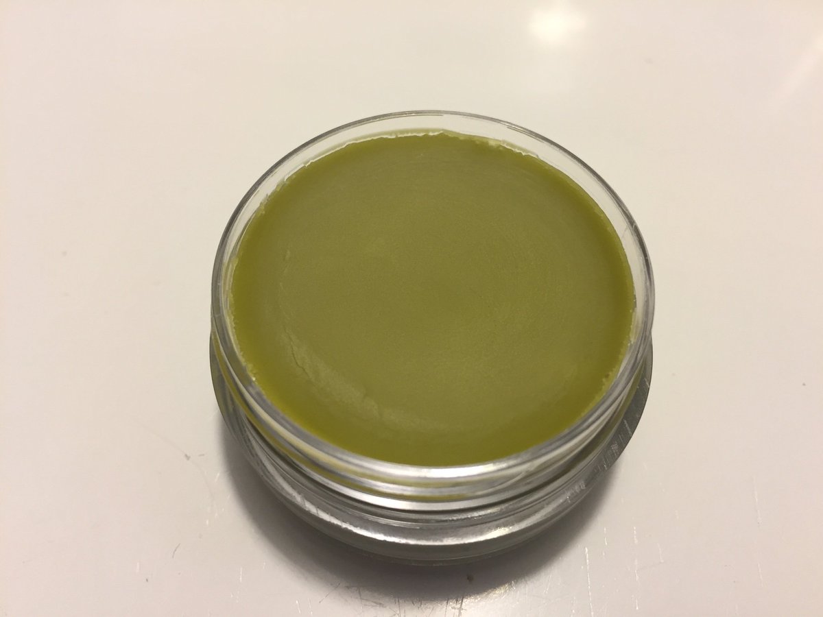 Westcoastcropp1's tweet photo. Made some balm from the thc infused coconut oil we made a few days ago. It turned out Great! Dab container almost looks like an EOS balm. #thcinfusion #cannabalm #420 https://t.co/God22K5iap