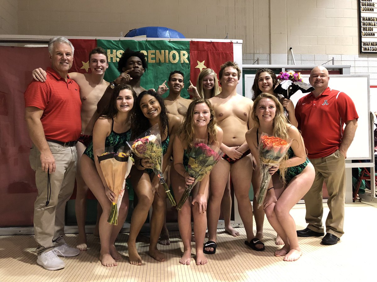ahsindians's tweet photo. The swim meet tonight against New Castle was senior night for the Anderson High school swimmers . There was a great turn out and lots of great swims. The girls and boys both got a win with the scores of 116-49 for the girls and 125-53 for the boys. Way to go! https://t.co/1FJj2bxwkF