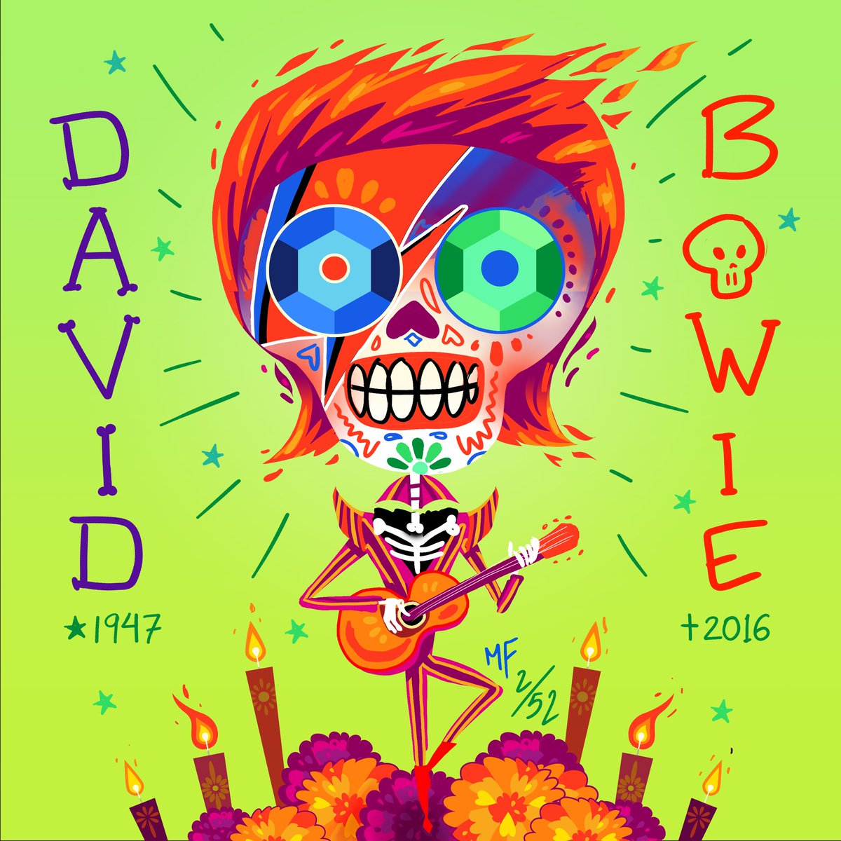 mareoflores's tweet photo. Esta semana se adelantó mi #52rounds para desearle feliz cumpleaños a #DavidBowie. 2/52 https://t.co/dj4ImePTUe