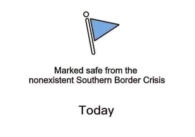 SirComicsAlot's tweet photo. Please check in this nonexistent crisis is tremendous!!!!  #TrumpPrimeTime https://t.co/XUcPKpAEjA