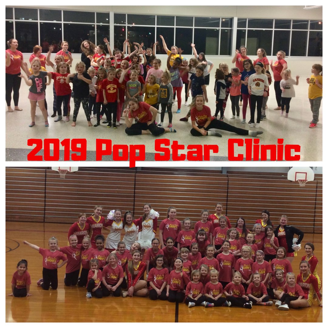 mhspomsteam's tweet photo. SO. MUCH. FUN.
The last two nights were a blast! To spend time sharing our passion with little ones who look up to us, it what being on a team/in a uniform is all about. ❤️💛

We loved the time spent with our minis and can’t wait to dance with them in the future, as teammates 🤞🏼 https://t.co/MP04FC8nzu