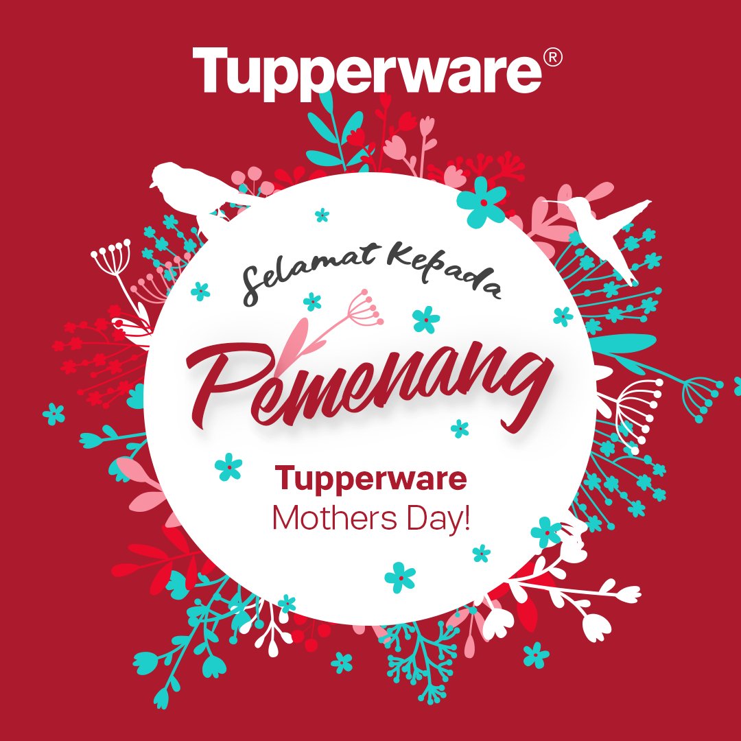tupperwareID's tweet photo. Selamat kepada para pemenang Mini Quiz Tupperware Mother's Day! Yuk lihat daftar pemenang di Notes Tupperware Indonesia https://t.co/MGQyMeDKzK!! https://t.co/czZYMwKhhA