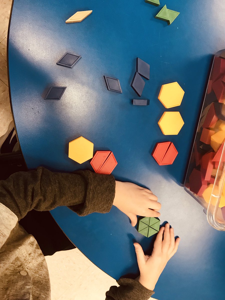 Mrs_Hooyberg's tweet photo. Geometry introduction &amp; exploration with my K/1s using pentominoes, tangrams, pattern blocks and geoboards. What shapes do you notice and what shapes can you build? Lots of math talk and creative story telling.#sd68learns https://t.co/xOtNWfEpRq