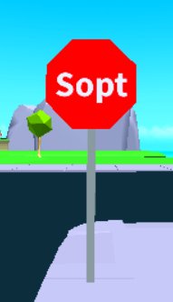 Thebenster On Twitter I Decided To Add Some More Sass On A Random Stop Sign In Demolition Crew I Can T Have Players Calling My Bluff When I Actually Do Make Errors Like - stop sign roblox