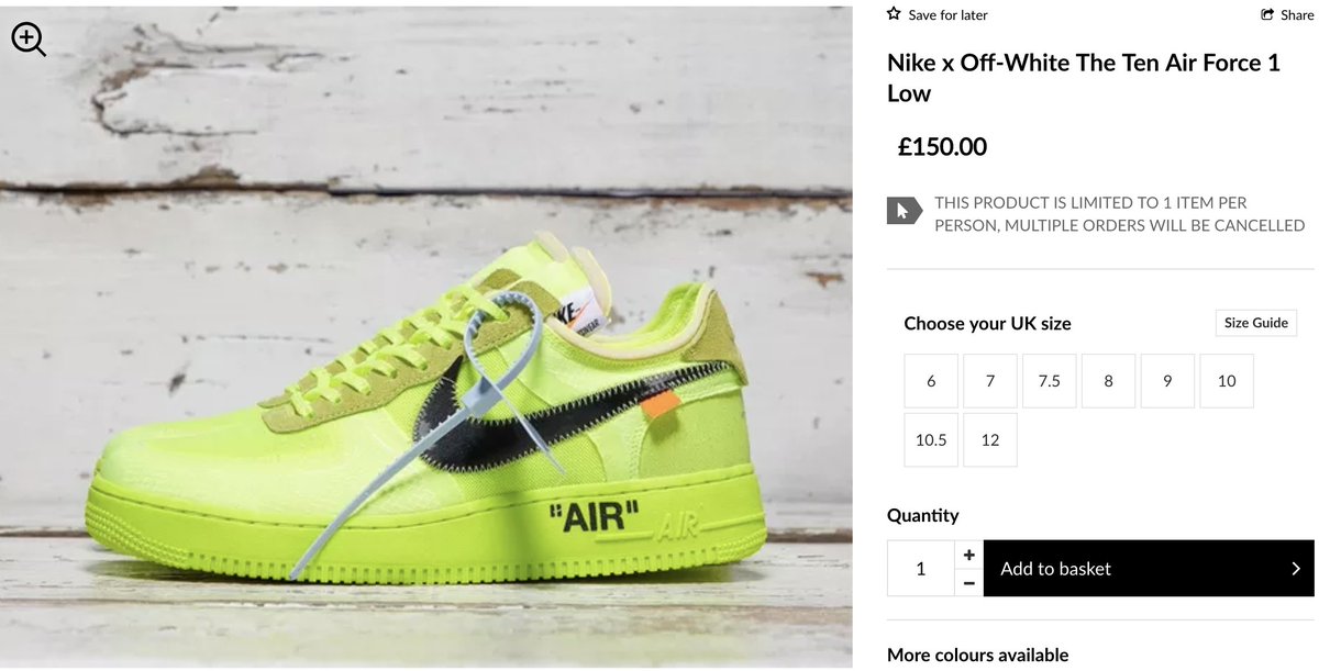 SOLELINKS's tweet photo. Ad: LIVE via Foot Patrol
Nike x Off-White The Ten Air Force 1

Volt:https://t.co/IKKrgxFjOP
Black:https://t.co/00yBnOTjQk https://t.co/JECuezAatU