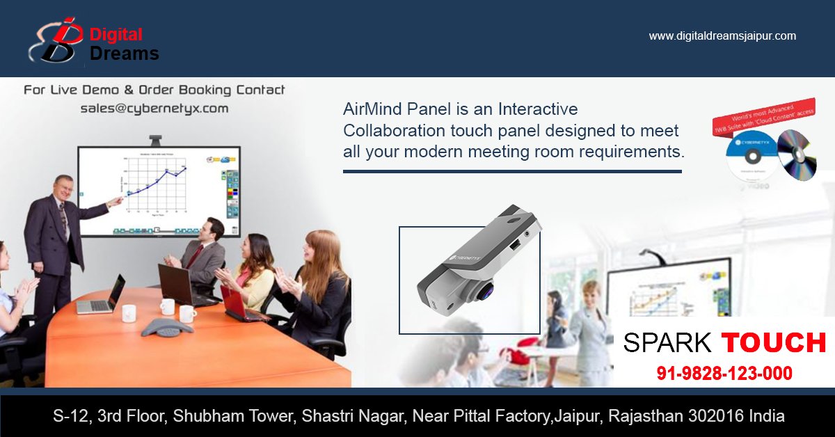 techjack_9's tweet photo. One solution for all the meeting requirements, Install AirMind Panel in your meeting rooms! Contact Digital Dreams Jaipur - 9828123000, Visit - www.digitaldreamsjaipur
.
.
#workonthemove #newagemeetingrooms #newtechnology #AirMind #DgitalDreams #Digitaldreamsjaipur https://t.co/emhN5JxuaO