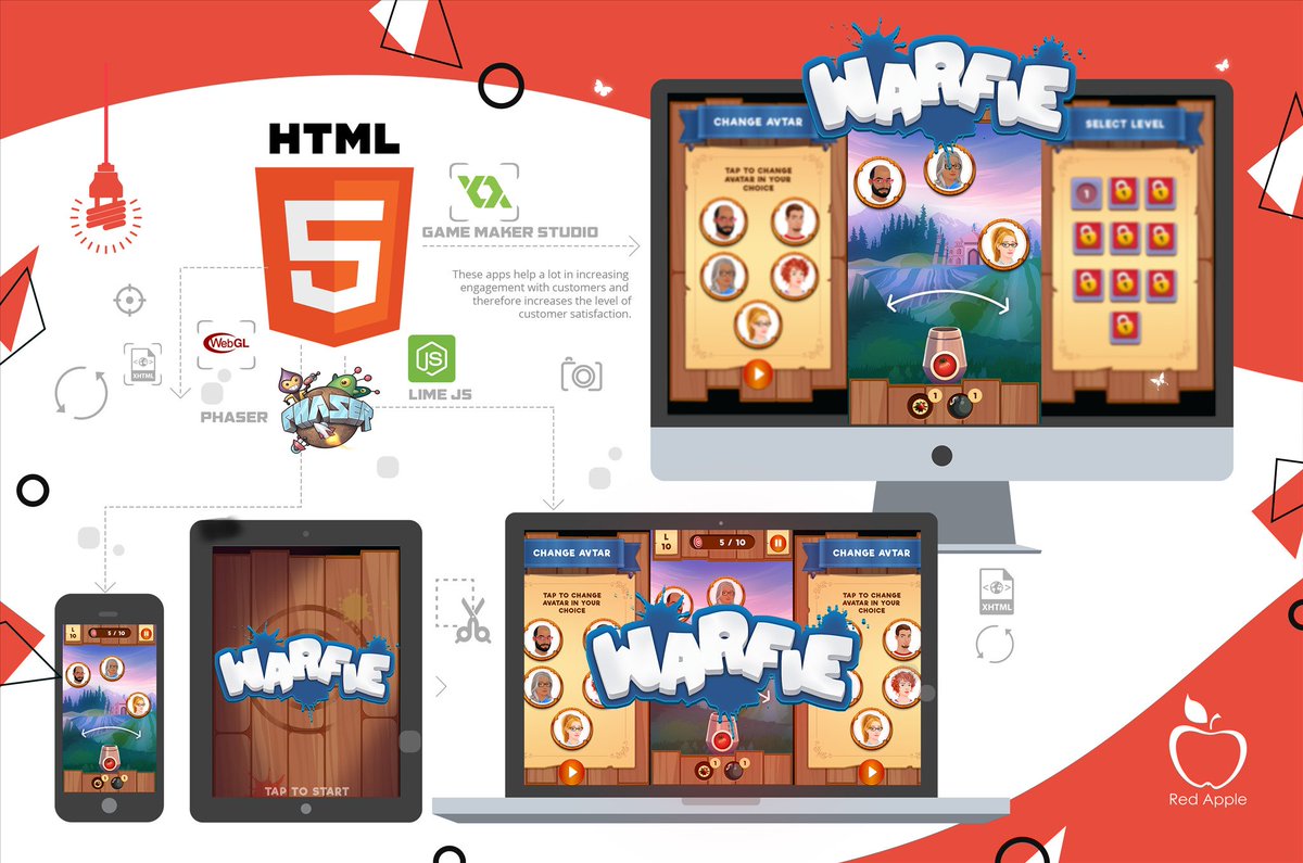 RedAppleTech's tweet image. Why #HTML5 is a suitable framework for mobile game development? Thorough Read at: bit.ly/2Fhfwnz
#MobileGameDevelopment #HTML5GameDevelopment #RedAppleTech