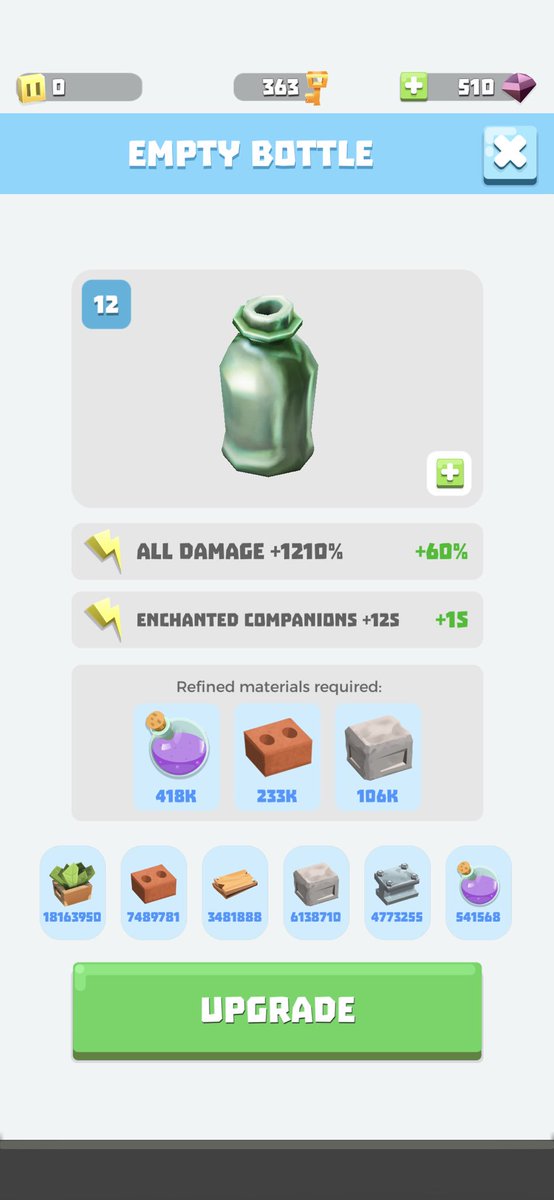 diavelaaron's tweet photo. @craftawaygame why do the upgardes not add up? +15 but only receive +10 https://t.co/7W0y9S9YpZ