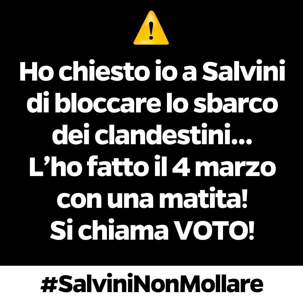 FontanaPres's tweet photo. Anch'io lo scorso 4 Marzo, con il mio VOTO, ho chiesto a @matteosalvinimi di bloccare gli sbarchi dei clandestini.

#SalviniNonMollare https://t.co/CXM2aPC0dC