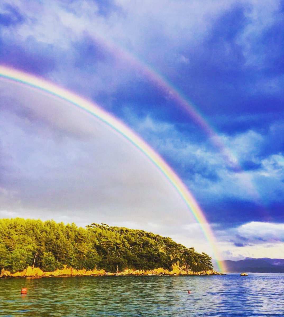 İskelem Otel’de yaza duyulan özlem ve yağmur sonrası gökkuşağı 🌈💫⭐️🌏 #gokkusagi #akyaka #iskelemotel #mugla #akyakanınincisi
