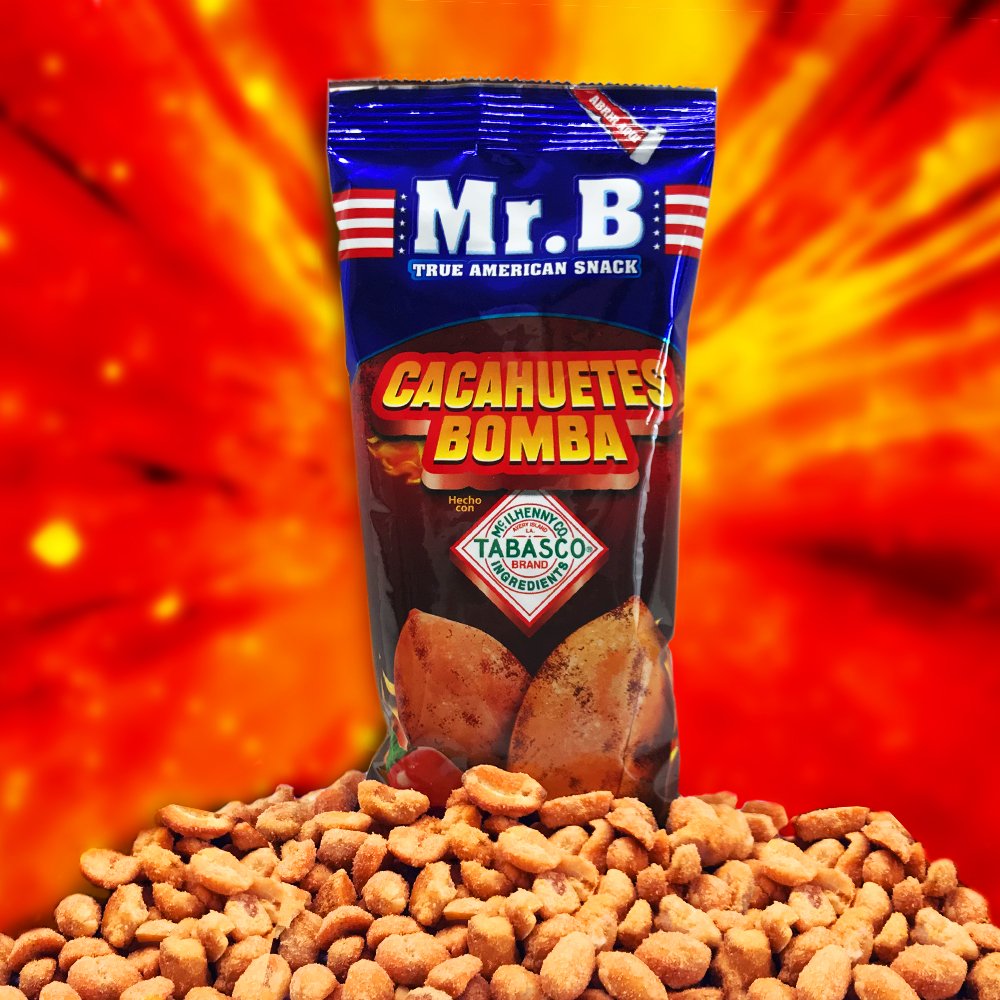 mrbsnacks's tweet photo. ¿Quieres descubrir que hay detrás de un MrB Cacahuete bomba?💥
#mrBsnacks #trueamerican #tabascosnacks #Mrbtabasco https://t.co/f7YrKwSDWK