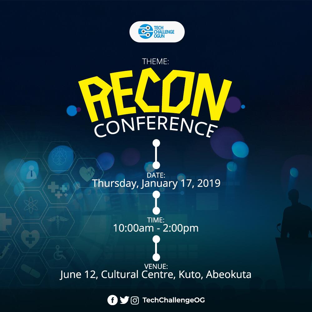 WeAreTBDA's tweet photo. Join us as we address issues currently facing the health sector, existing solutions, government interventions and policies that can be leveraged upon, world class solutions that can be built to address highlighted problems. #ReconConference #TechChallangeOgun https://t.co/Xi0ibwxIAy