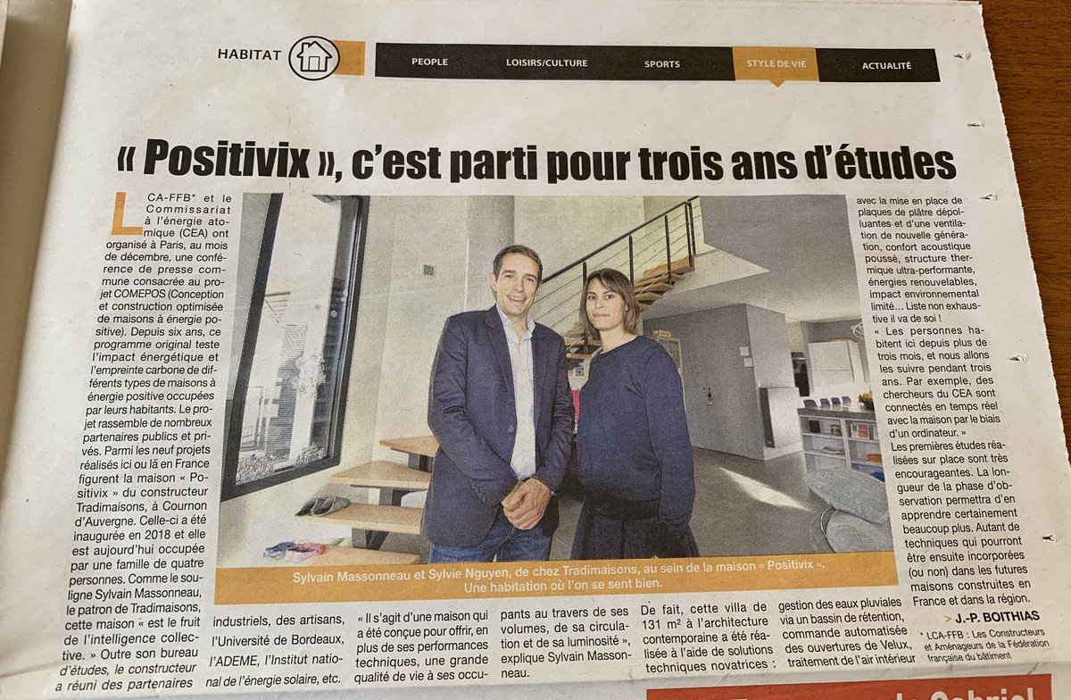 Bravo à notre adhérent <a href="/Tradimaisons/">Tradimaisons</a> <a href="/MASSONNEAUSYLVA/">Massonneau Sylvain</a> 👏 <a href="/FFBatiment/">FFB - Fédération Française du Bâtiment</a> @LCAFFB <a href="/CEA_Recherche/">CEA_Recherche</a> @_INFOMAGAZINE  #TousAdherentsFFB