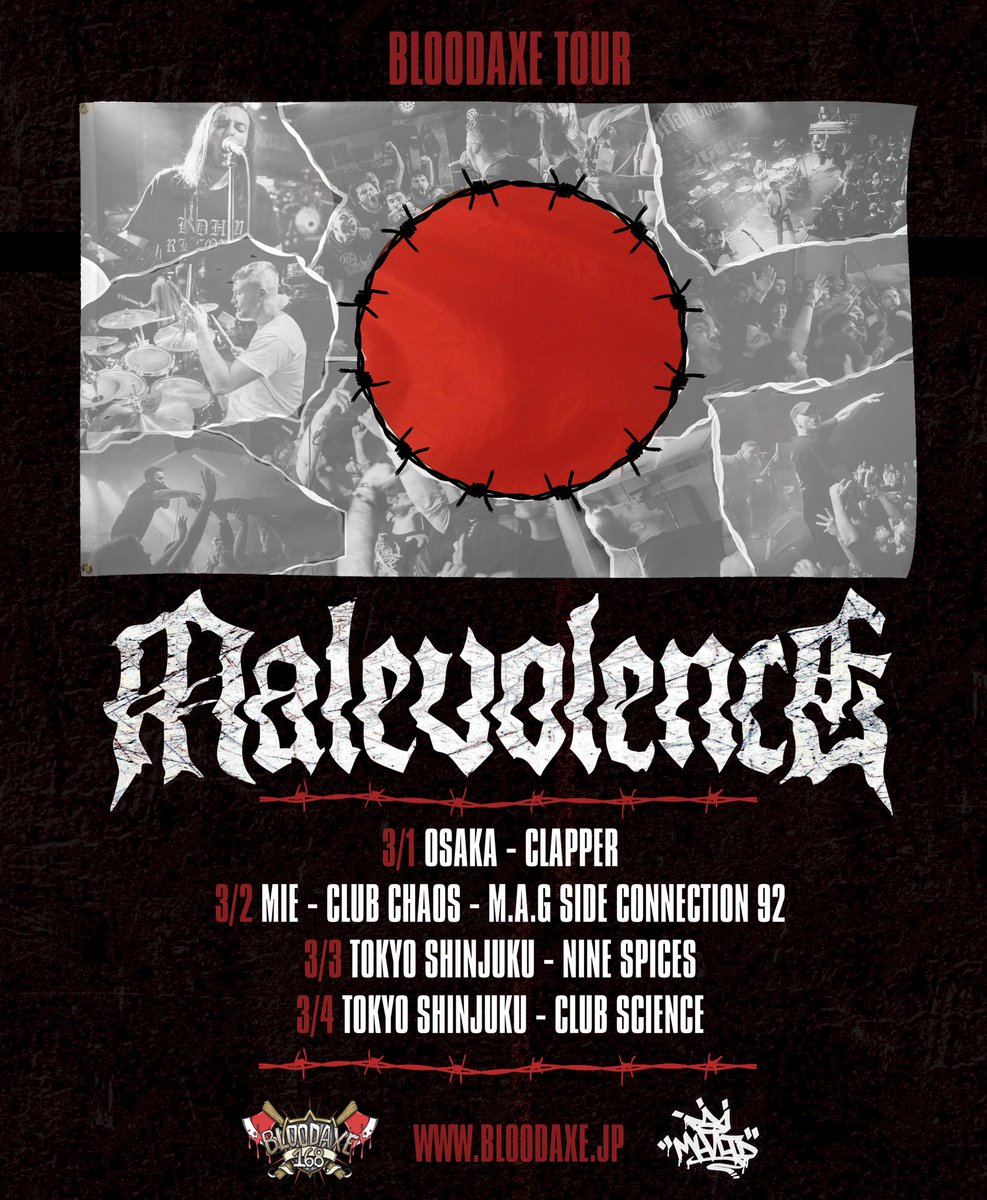 BloodaxeFest's tweet photo. 【NEWS】
BLOODAXE TOUR @MalevolenceRiff JAPAN TOUR 2019！UK出身の最高峰ビートダウン/メタル ハードコア・バンド、トップ級の注目を集めるMALEVOLENCEの初来日が決定！
https://t.co/i2BJomSGpg https://t.co/39xB7PwlhK