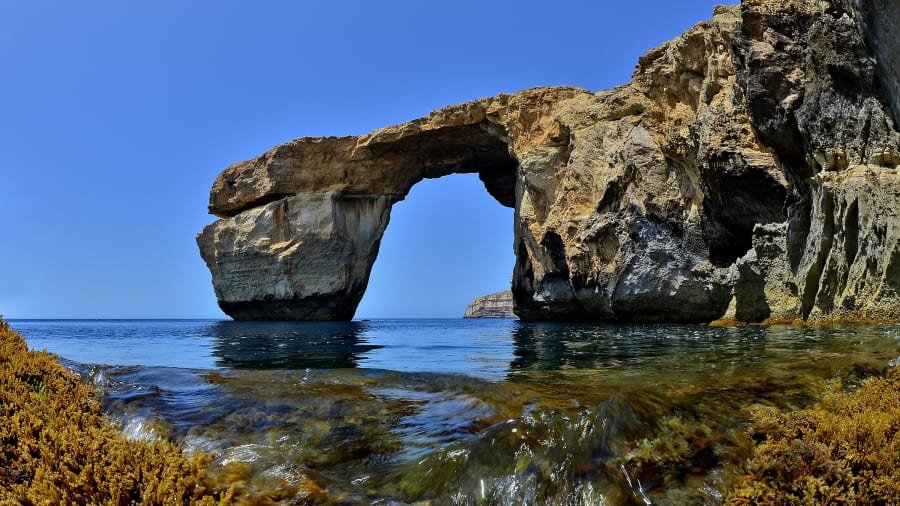 cnni's tweet photo. Malta's spectacular Azure Window collapsed back in 2017. Now one architect wants to put it back -- sort of: https://t.co/a8SoCoGDng https://t.co/CoMrWGMW4G