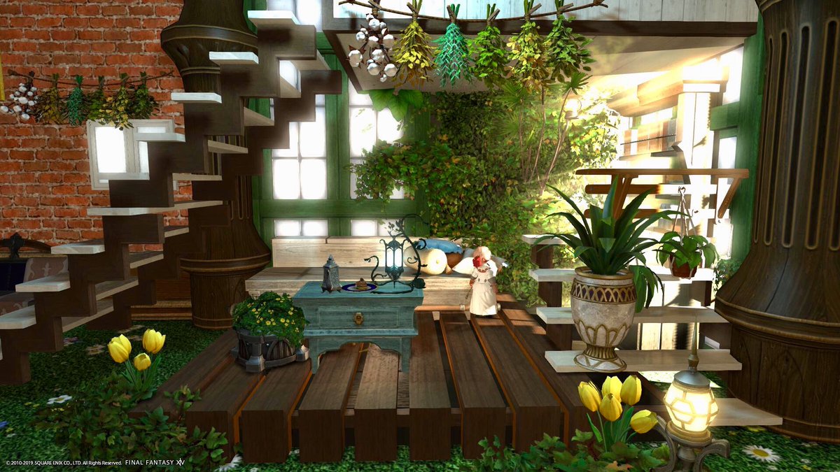 O Xrhsths Kame Kame Valefor Sto Twitter 新しい家具でハウジング アウトドアリビング 梁でウッドデッキ 階段で園芸用の棚 新家具ロフトも付いてます Ff14ハウジング Ff14