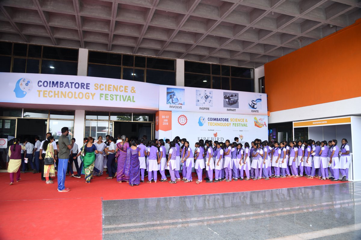 CSTFEvent's tweet image. Overwhelming response from school &amp;amp; college students for Coimbatore Science &amp;amp; Technology Festival. Thank you participants for supporting us in empowering the Young Minds of students &amp;amp; public on the Education &amp;amp; Industry interface. #CSTF #CelebrateCoimbatore