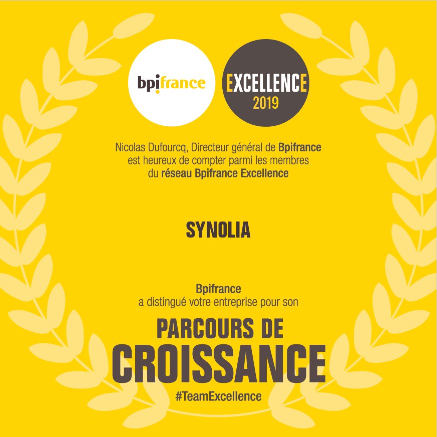 synolia's tweet photo. [News] Nous sommes fiers et heureux de rejoindre la #TeamExcellence ! 🚀💪Un grand #merci à @Bpifrance pour cette distinction 🙏#ThinkOutOfTheCodes https://t.co/6ggU7o8h70