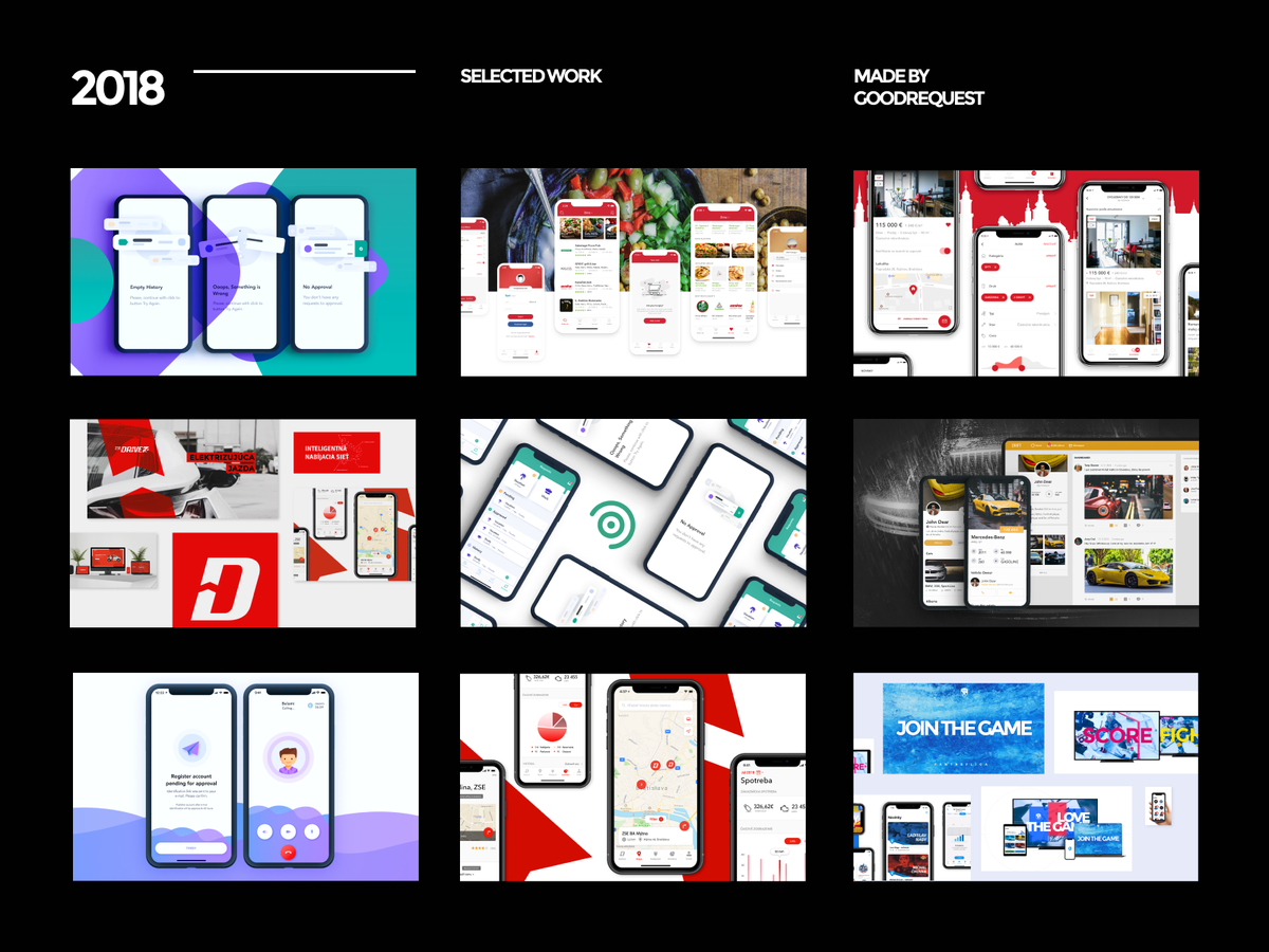 Let's dive into 2019 with compilation of our best 9 projects of 2018 at <a href="/GoodRequestCom/">GoodRequest</a> 
dribbble.com/shots/5811390-…

#uiux #uxdesign #top9 #top9of2018