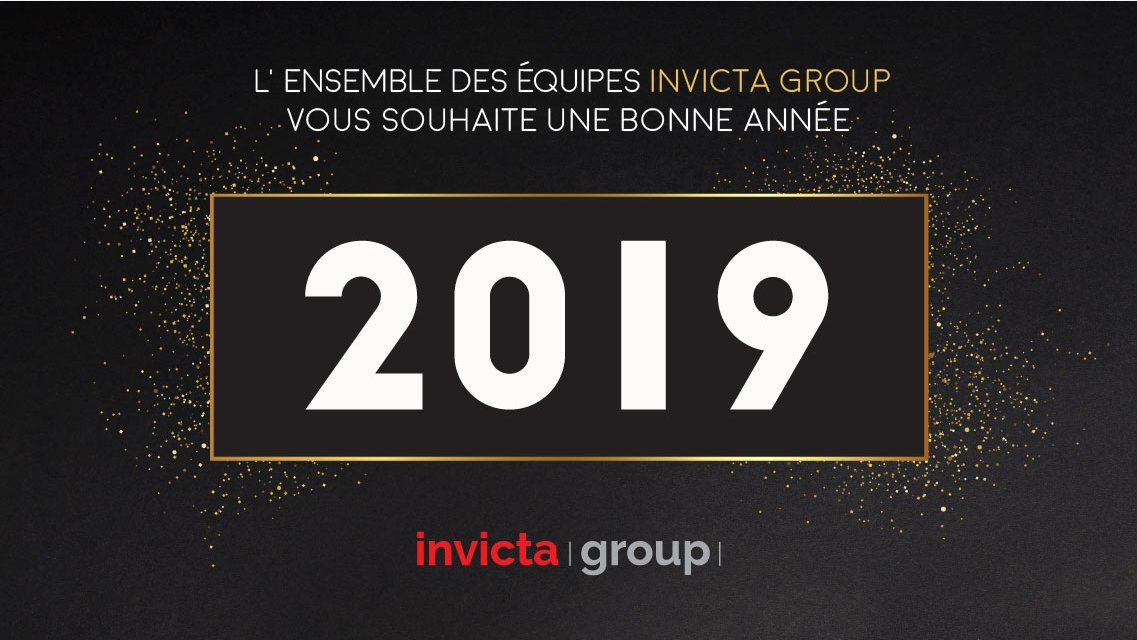 GroupInvicta's tweet photo. L'ensemble des équipes Invicta Group vous souhaite une bonne année 2019 ! https://t.co/Ulf7aJmELU