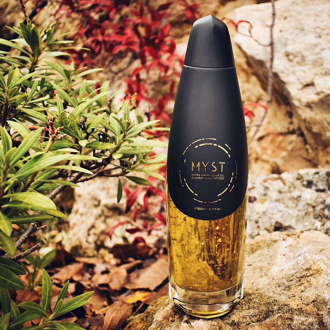 Add more flavour with a bottle of Myst Gold infused with 24-karat edible golden flakes.

#oliveoil #evoo #packagingdesign #extravirginoliveoil #design #gourmet

myst.gr