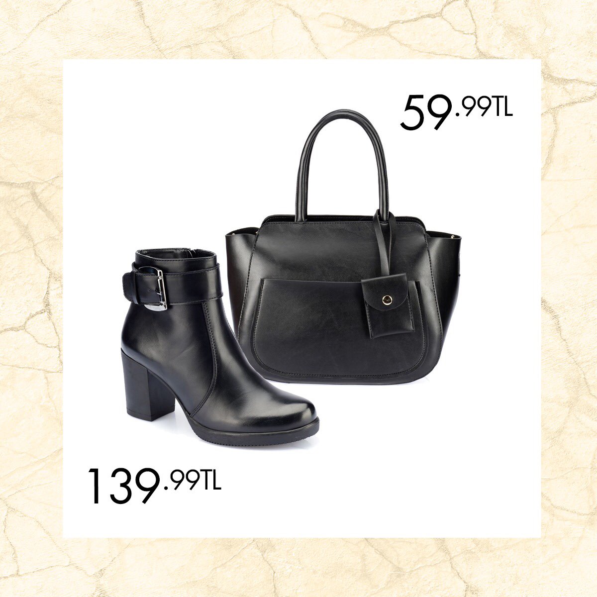 Kış aylarının soğuk günlerinde sizi sıcacık tutacak botlar ve kombin oluşturabileceğiniz çanta modelleri Polaris'te! Siyah Kadın Bot 36-40 Numara 129,99 TL 🔎 100343298 http://bit.ly/2SEW1sY Haki Kadın Kol Çantası 59,99 TL 🔎 100337427 http://bit.ly/2RgY1uB