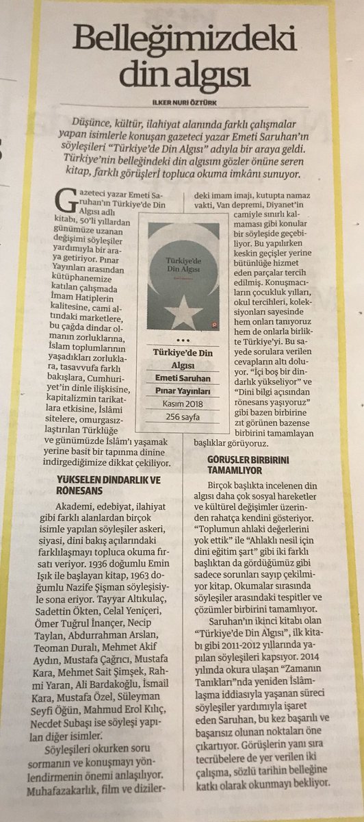 Yeni Şafak Kitap’ta bugün ☺️ Teşekkürler <a href="/ayseolgunn/">ayse olgun</a> <a href="/ilkerNuri/">İlker Nuri Öztürk</a> <a href="/merveakbas/">merve akbaş</a>