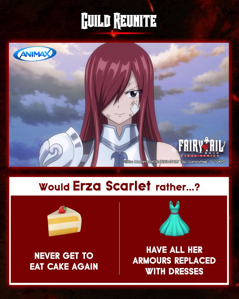 Animax Asia Tv Mood Always Hangry For Cake It S An Erzascarlet Thing Fairytail Final Series Premiere Sun 8 30pm 7 30pm Jkt Bkk Same Day As Japan Animax Express