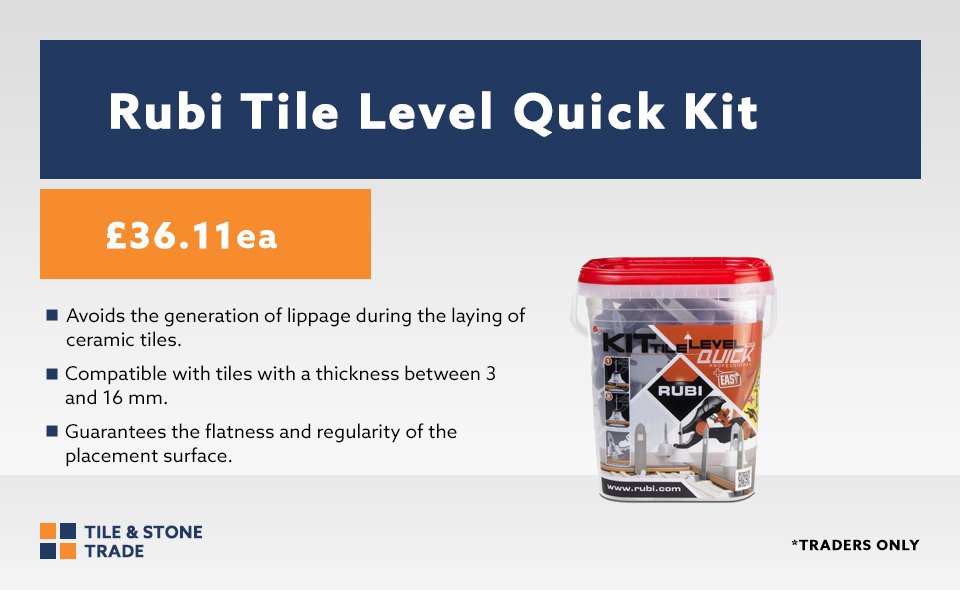 TSGallery_'s tweet photo. The @Rubi_UK_IRE Tile Level Quick Kit is an easy to use system that guarantees the flatness of the placement surface. Available in our showrooms. https://t.co/Qg4xxbYfc4 https://t.co/5MQOgxNDBC