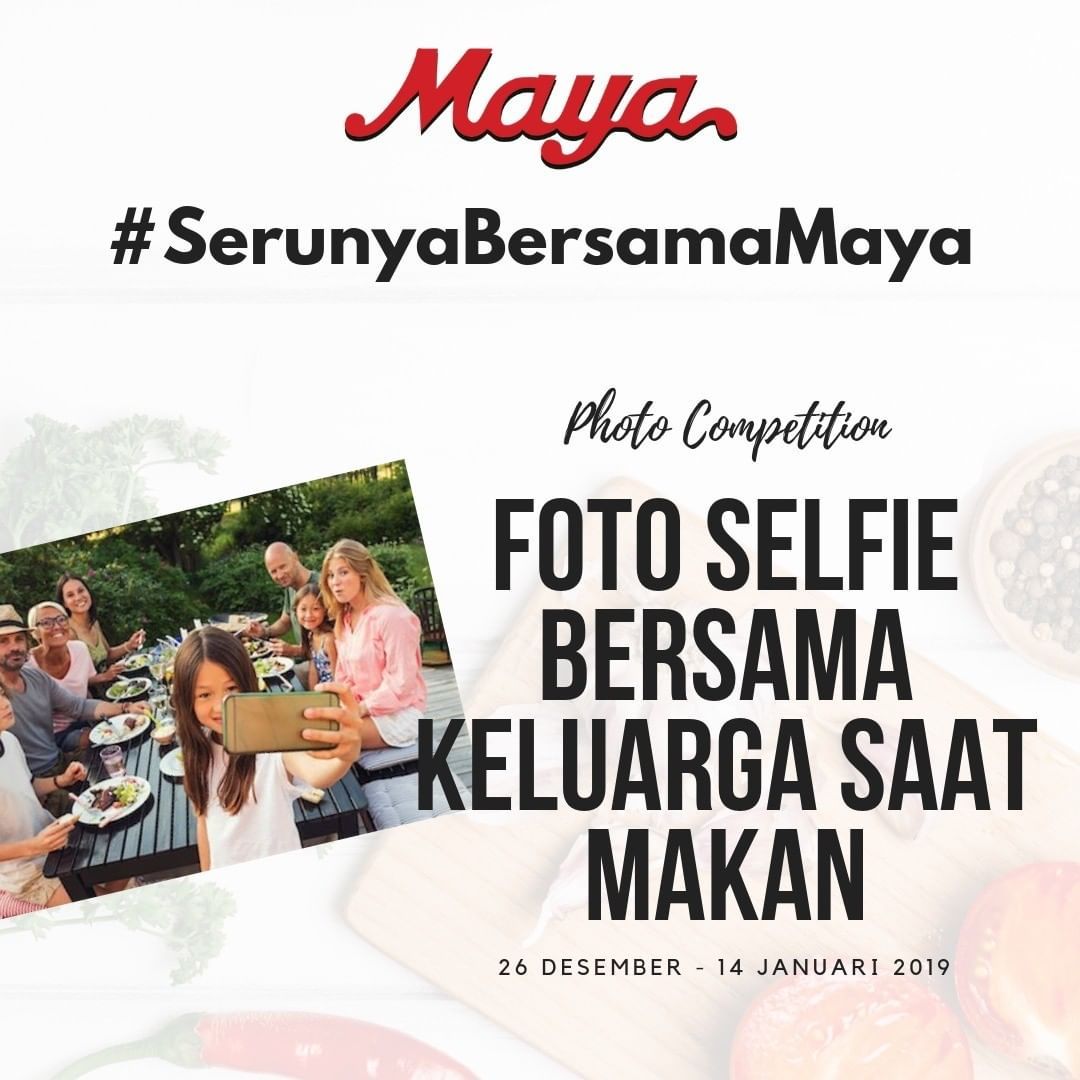 infokuis's tweet photo. Yuk ikutan kompetisi foto #SerunyaBersamaMaya ! Dan dapatkan total hadiah jutaan rupiah! Langsung aj upload foto kamu bersama produk #MAYAbrand dengan tema natal dan tahun baru. Info dan keterangan lengkapnya ada dilink berikut ini https://t.co/QXulYZhDNV https://t.co/5cYICyLlLT