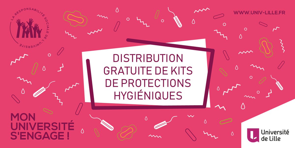 ❗️Inédit en France❗️

#Ulille s'engage et organise une distribution gratuite de 30000 kits de protections hygiéniques pour ses étudiantes dès le 14 janvier 2018. 

👉 Un moyen de lutter contre la précarité menstruelle, + d'infos : bit.ly/2Rez4Qs    #UniversitéCitoyenne