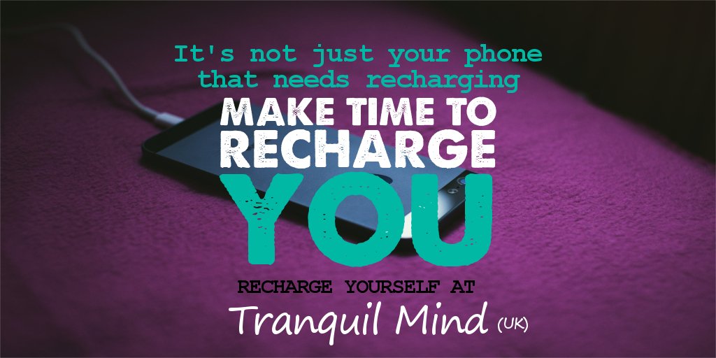TranquilMindUK's tweet photo. Make time to recharge YOU... let us help you find your Tranquil Mind.
#WednesdayWisdom 
https://t.co/aK8qG2UZiM https://t.co/9ZGqB2CE4j