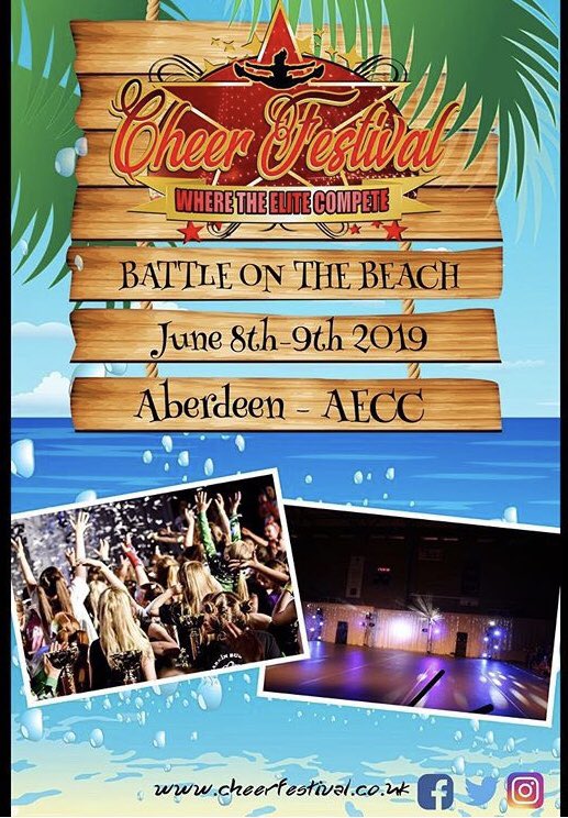 CheerFestival's tweet photo. Battle on the Beach 2019 ☀️ AECC Aberdeen #cheer #dance #events #scotland https://t.co/cXMDZrcRUD