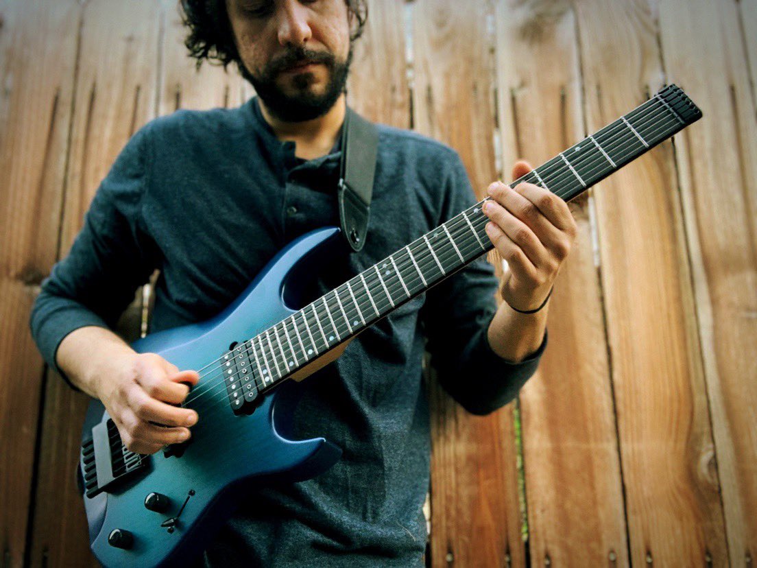Destrada12E's tweet photo. Happy NGD to me! So stoked on my new @Kiesel_Guitars Osiris 7 String!! 😍🥰🎸 
@Deathofanastro1 https://t.co/KdPCrWyLcc