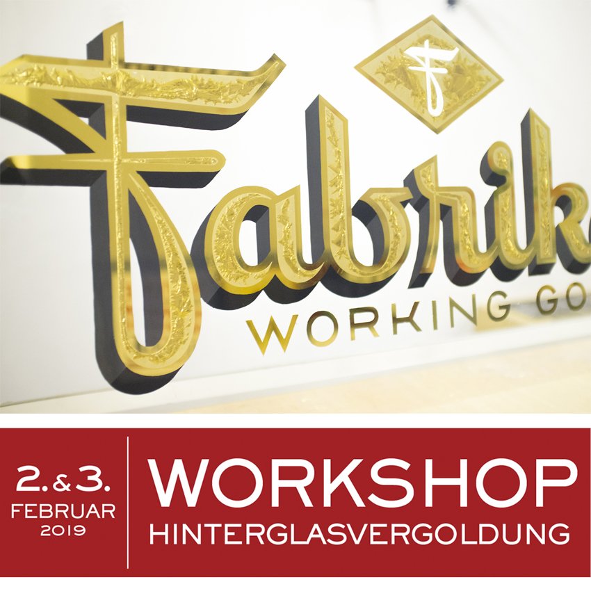 Wir freuen uns auf Euch: Hinterglasvergolden-Workshop am ersten Februar Wochenende. Mehr Infos und Teilnahmemöglichkeiten für alle unsere Workshops auf:  fabrikat.ch/workshops.html