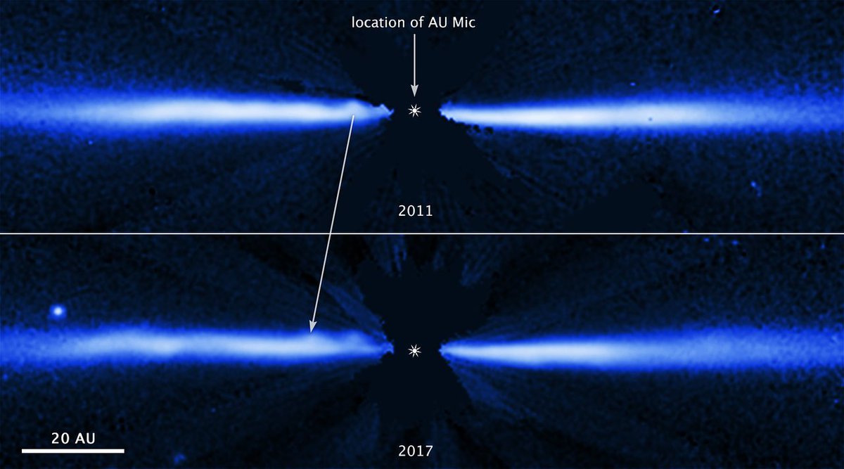 HUBBLE_space's tweet image. Hubble captures blobs of material sweeping through stellar disc
socsi.in/j47jV
Credit: @NASA , @esa , J. Wisniewski (University of Oklahoma), C. Grady (Eureka Scientific), and G. Schneider (Steward Observatory)
