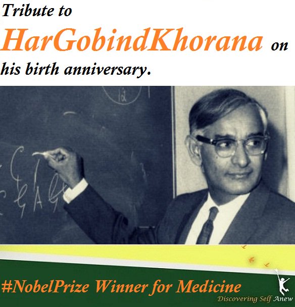 Tribute to #HarGobindKhorana on his birth anniversary.
#HarGobindKhorana was as Indian-born Nobel Laureates to receive 'The #NobelPrize in Physiology' or Medicine in 1968.