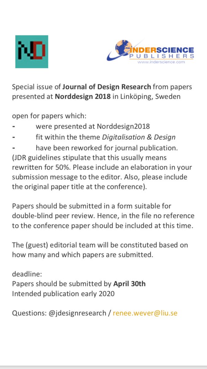 Journal of Design Research tweet media