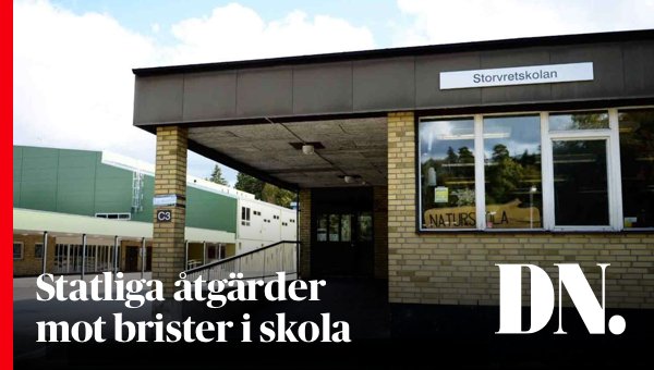 För första gången någonsin väljer Skolinspektionen att använda statliga åtgärder för att hantera problem i en kommunal skola. Beslutet gäller Storvretskolan i Botkyrka. dn.se/sthlm/statliga…