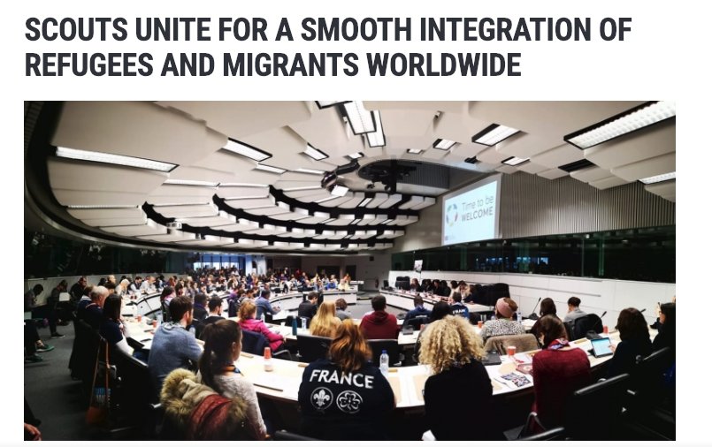 #Scouts worldwide unite to support the integration of #refugees and #migrants in society! Read more about their impressive community projects here bit.ly/2QtZwAx 

<a href="/timetobewelcome/">Time to be Welcome</a> @UNHCRBelgique <a href="/Refugees/">UNHCR, the UN Refugee Agency</a> <a href="/worldscouting/">World Scouting</a> <a href="/WorldScoutFund/">WorldScoutFoundation</a> #ErasmusPlus