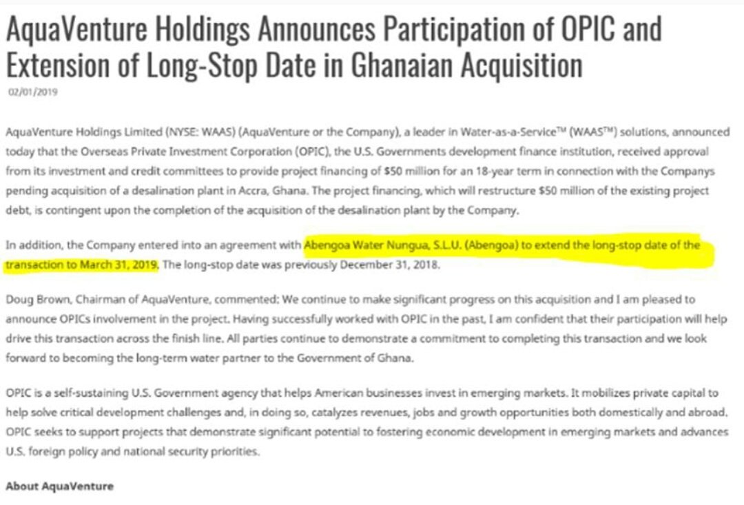 UMAbengoa's tweet photo. ＃abengoa

Se amplia otro trimestre más la venta de la planta de Ghana. https://t.co/ccVAYXpOrH
