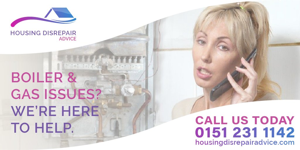 DisrepairHelp's tweet photo. Are you suffering with boiler/gas problems in your rented property??? Is your landlord leaving you with no heating or hot water? 
Contact us now for FREE advice on what to do next.
#housingdisrepair #socialhousing #heating #hotwater #housing #WednesdayWisdom #WednesdayMotivation https://t.co/gh3bPoHFXM