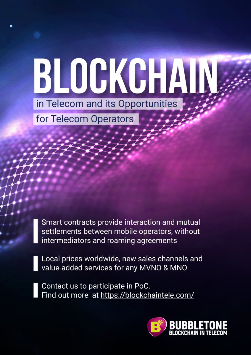 SAMENA Trends by SAMENA Telecommunications Council
 
Blockchain-based Platform and its Opportunities for Telecom Operators
by Alexander Yakovenko, Project Director at Bubbletone Blockchain in Telecom, p. 79–81:
 
samenacouncil.org/samena_trends/…
#samena #telecom #blockchain <a href="/SAMENAcouncil/">SAMENA Council</a>