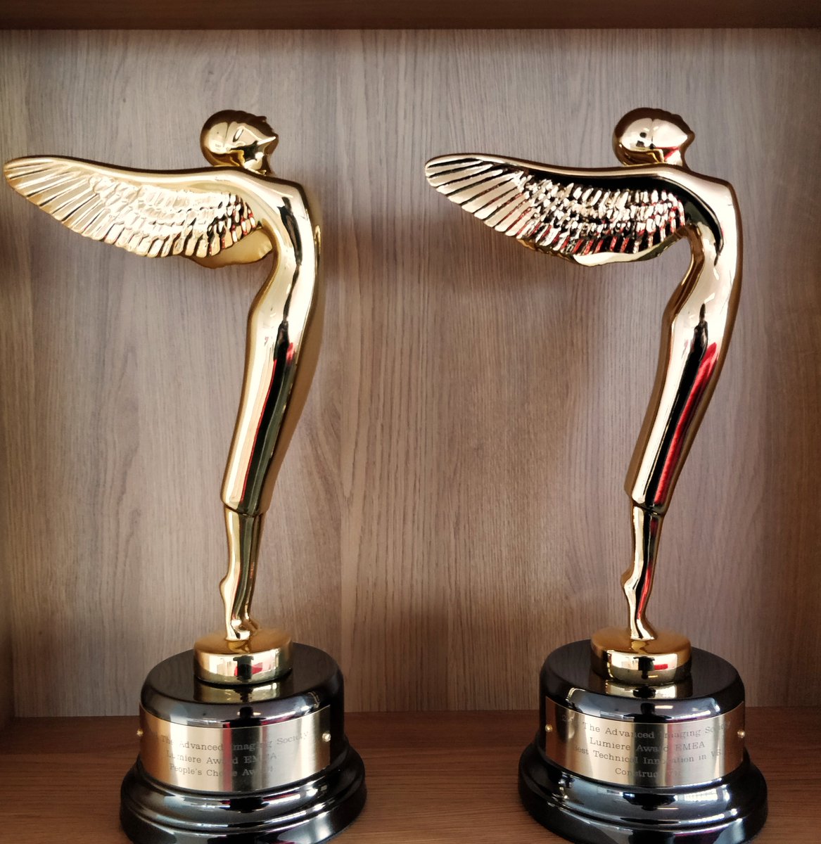 Our Lumiere awards arrived today! <a href="/Stereopsia/">Stereopsia</a> ! - Best Technical innovation in VR, and Public choice best VR.