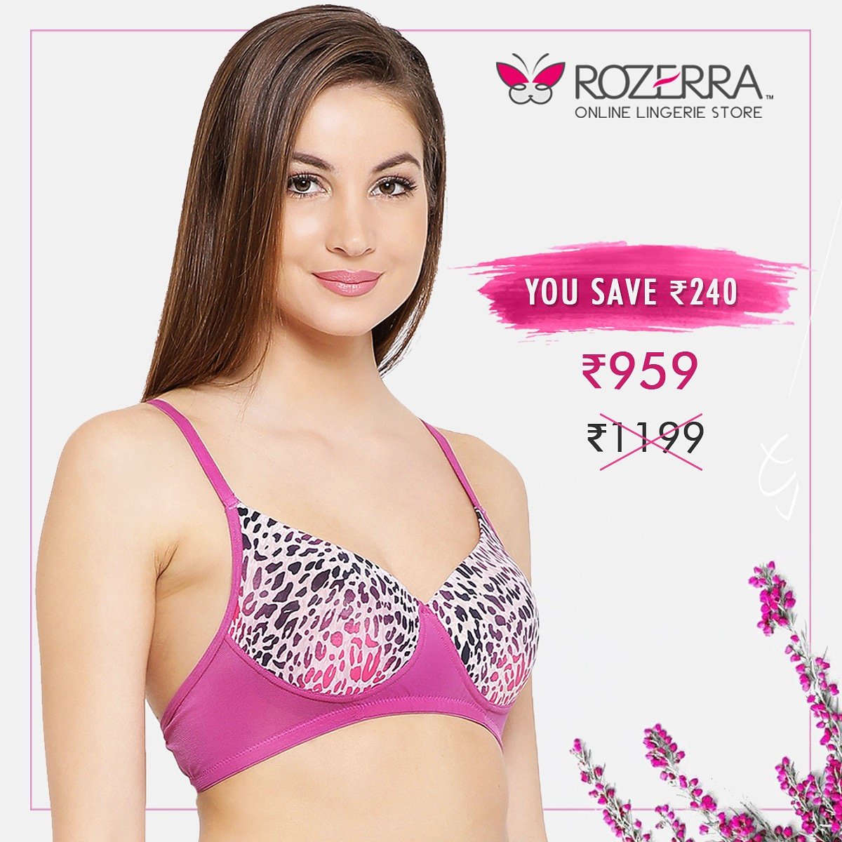 RozerraOfficial's tweet photo. Pink is the new black! Get the best deal on this printed pink bra as you embrace your femininity.
Additional Rs 100 Off- Shop Now: https://t.co/52ch9Q3W1u
.
.
#paddedra #bralove #sexy #love #romance #black #india #adult #mumbai #bralette #balconette #bra #prints https://t.co/vJ93n1v51S