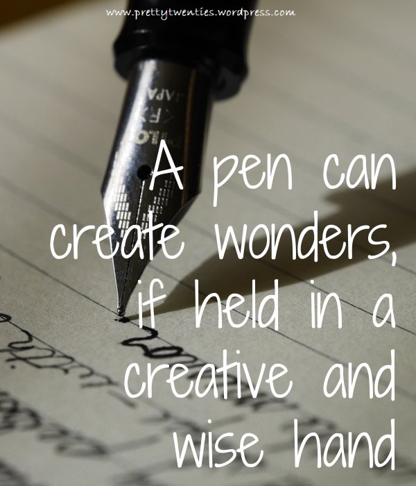 prettytwenties's tweet photo. A pen can create wonders, if held in a creative and wise hand.
https://t.co/Gb5w8HTRgR
#prettytwenties #everythingpretty #wordpress #wordpressblog #blogger #blogging #writer #wordpresswriter #writing #creativewriting #writerscommunity #writersofindia #quoteoftheday #quote https://t.co/eI5ZOVBjkC