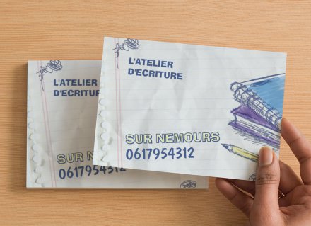 NOUVEAU: Dès début Février 2019, atelier d'écriture pour adultes et enfants sur Nemours. Si l'écriture vous tente venez nous rejoindre dans une ambiance conviviale et sans jugement. Atelier animé par une professeur de français
Renseignements et inscriptions en MP ou au 0617954312