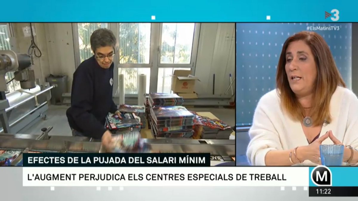 TEBcooperativa's tweet photo. .@Mil_liRodriguez, a  @elsmatins: "L'augment d'SMI és una mesura de justicia social. Demanem suport extraordinari perquè els CET hi puguem fer front i, el més important, repensar el model actual, perquè les persones amb discapacitat intel·lectual no quedin fora del mercat laboral https://t.co/ws50Xn6VMS