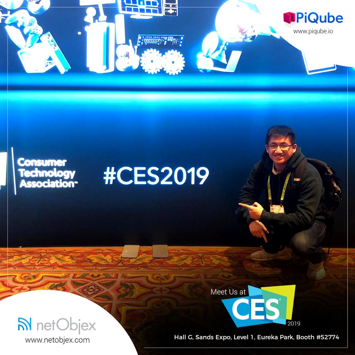 NetObjex's tweet image. NetObjex team is at #ces2019!!
Meet PiQube-the revolutionary IoT-AI-Blockchain gateway device, we are at Booth #52774 ,Eureka Park. Talk to our experts on how IoT, AI and Blockchain can transform your business.
#netobjexevents #netobjex #piqube_io #blockchain #iot #technology